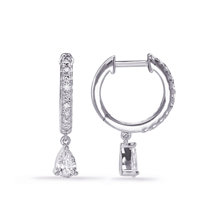 White Gold Diamond Earring - E8124WG