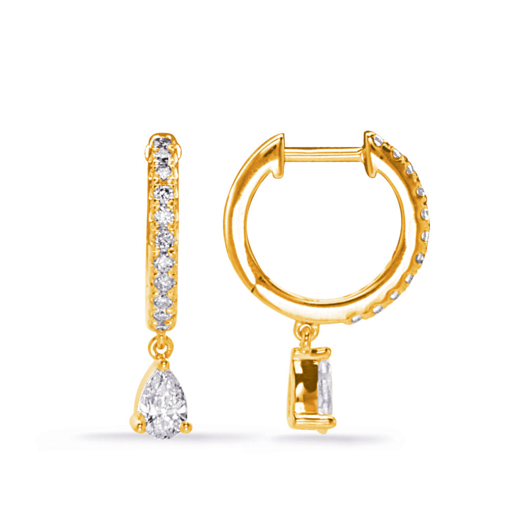 Yellow Gold Diamond Earring - E8124YG