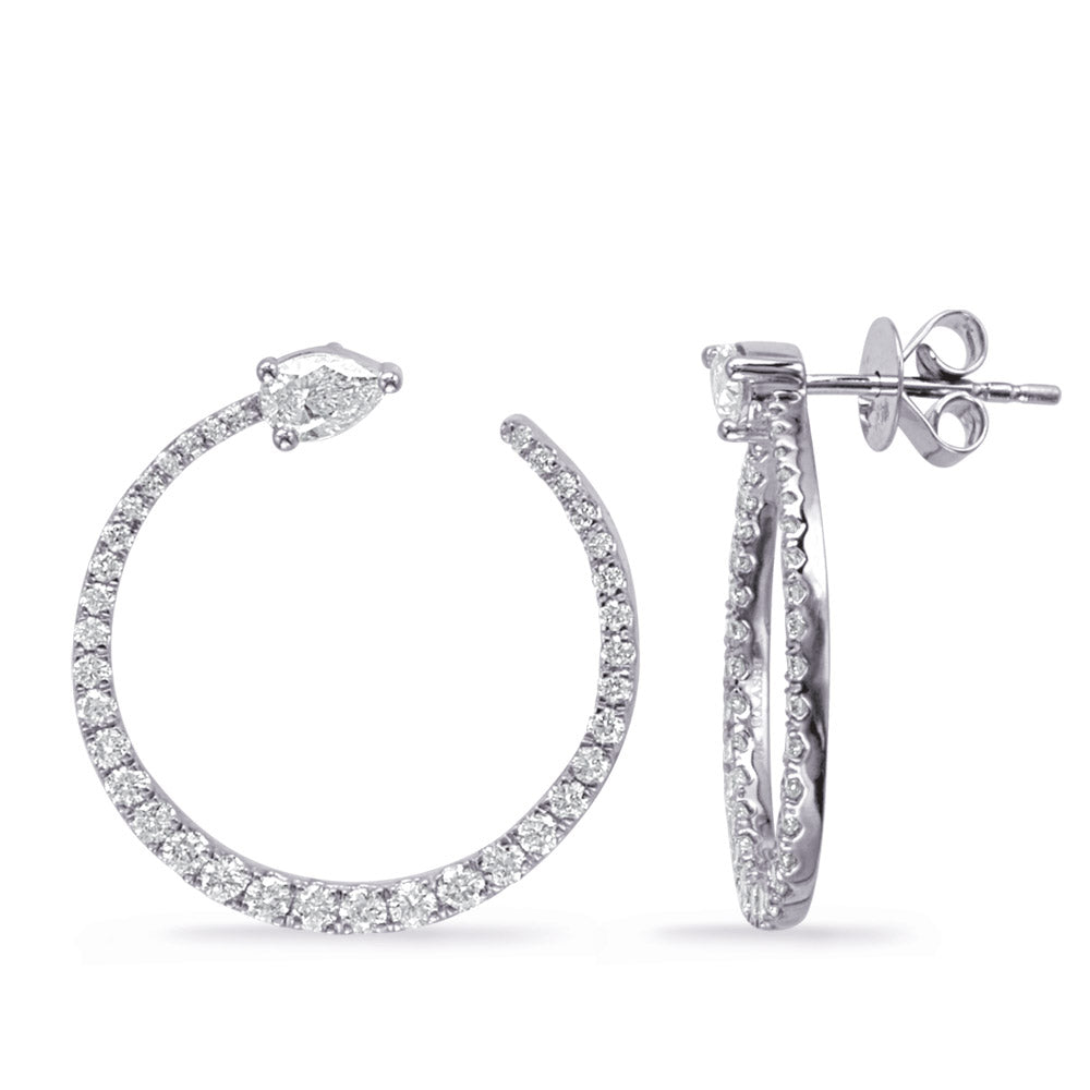 White Gold Diamond Earring - E8126WG