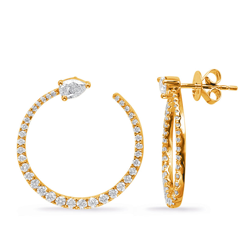 Yellow Gold Diamond Earring - E8126YG