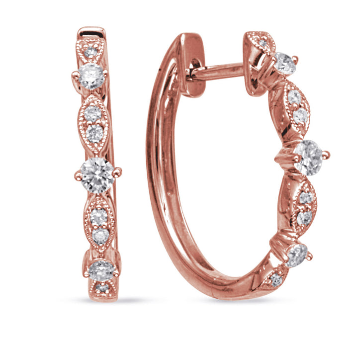 Rose Gold Diamond Earring - E8127RG