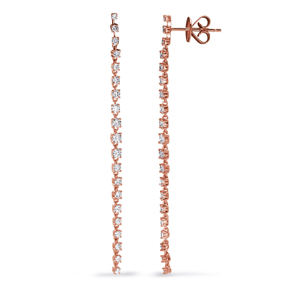 Rose Gold Diamond Earring - E8128RG