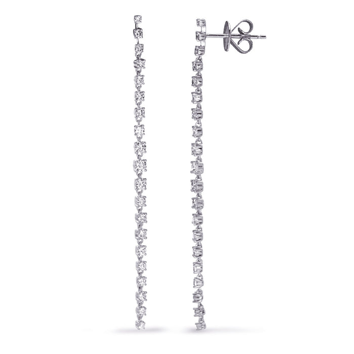 White Gold Diamond Earring - E8128WG