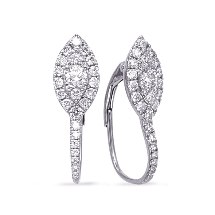 White Gold Diamond Earring - E8130WG