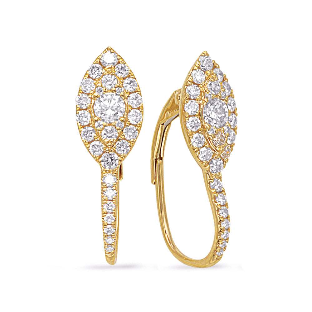 Yellow Gold Diamond Earring - E8130YG