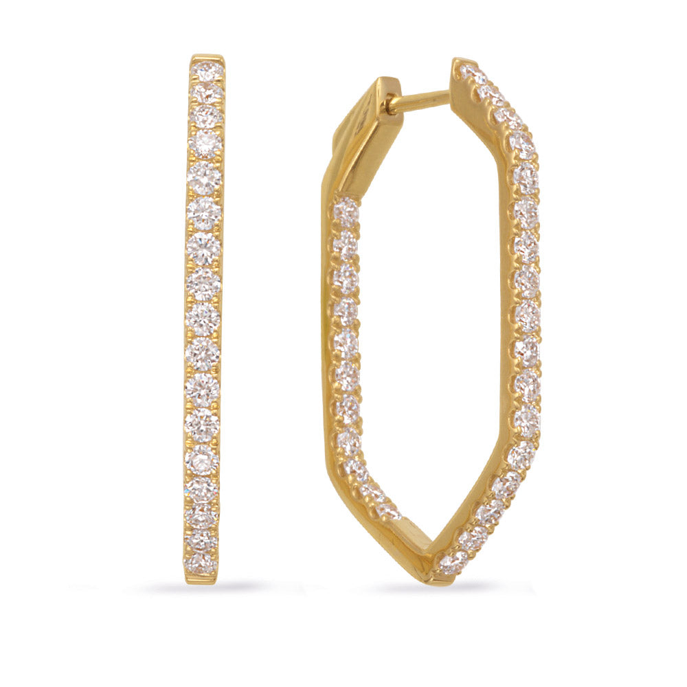 Yellow Gold Diamond Earring - E8131YG