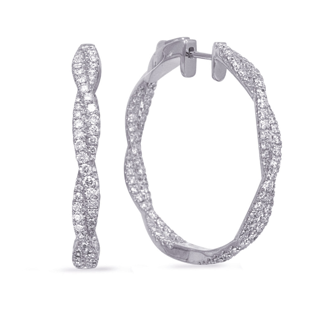 White Gold Diamond Earring - E8132WG