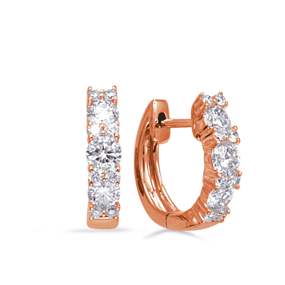 Rose Gold Diamond Earring - E8133RG