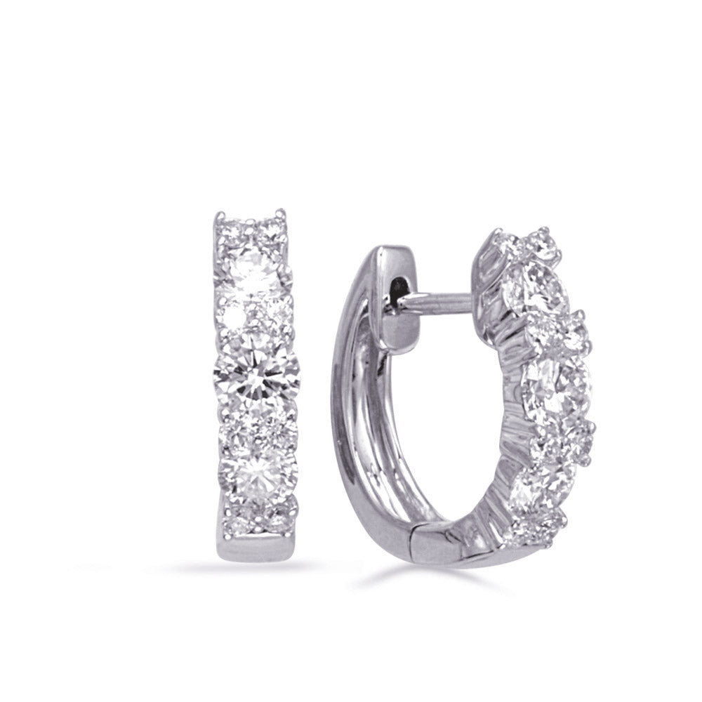 White Gold Diamond Earring - E8133WG