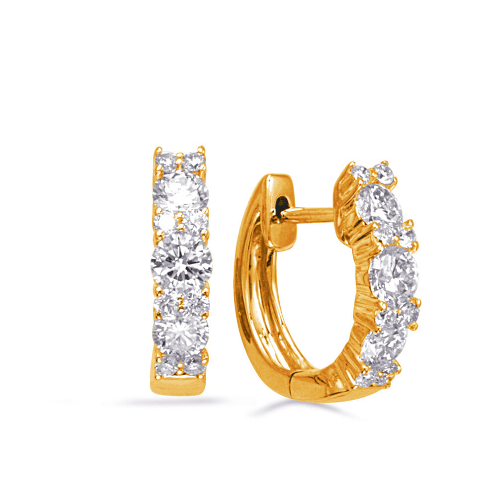 Yellow Gold Diamond Earring - E8133YG