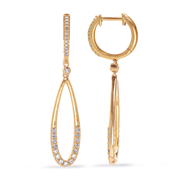 Yellow Gold Diamond Earring - E8134YG