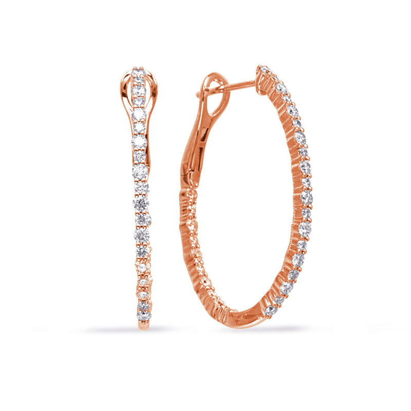 Rose Gold Diamond Earring - E8143RG