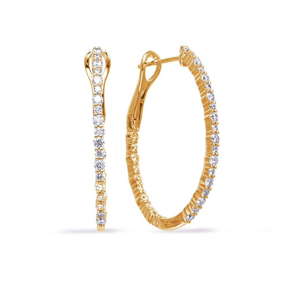 Yellow Gold Diamond Earring - E8143YG