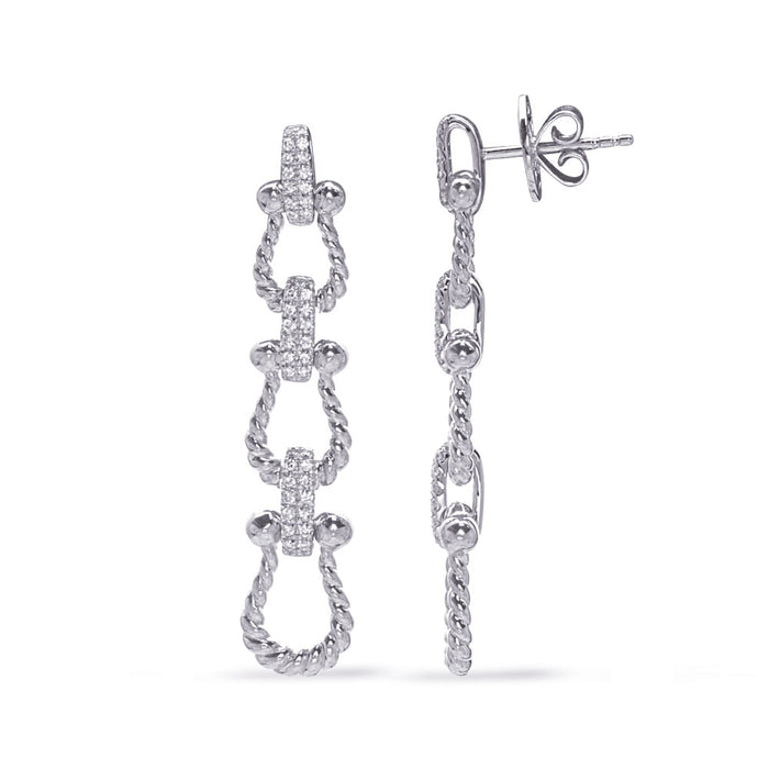 White Gold Diamond Earring - E8144WG