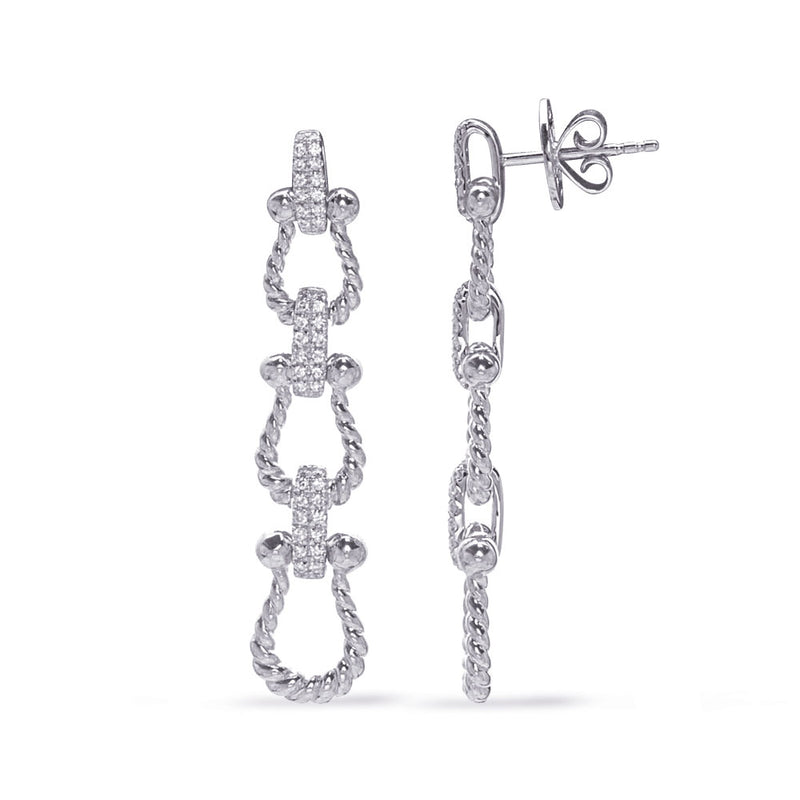 White Gold Diamond Earring - E8144WG