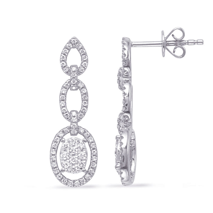 White Gold Diamond Earring - E8147WG