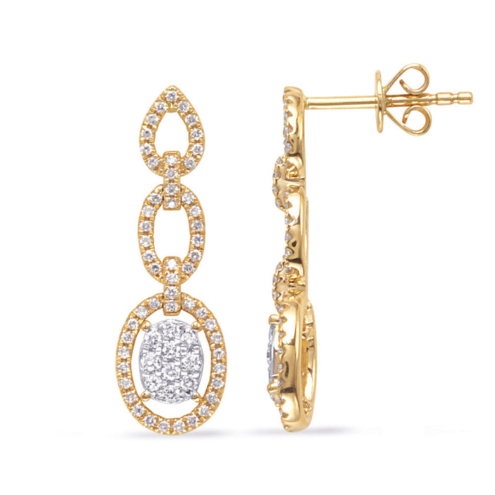 Yellow Gold Diamond Earring - E8147YG