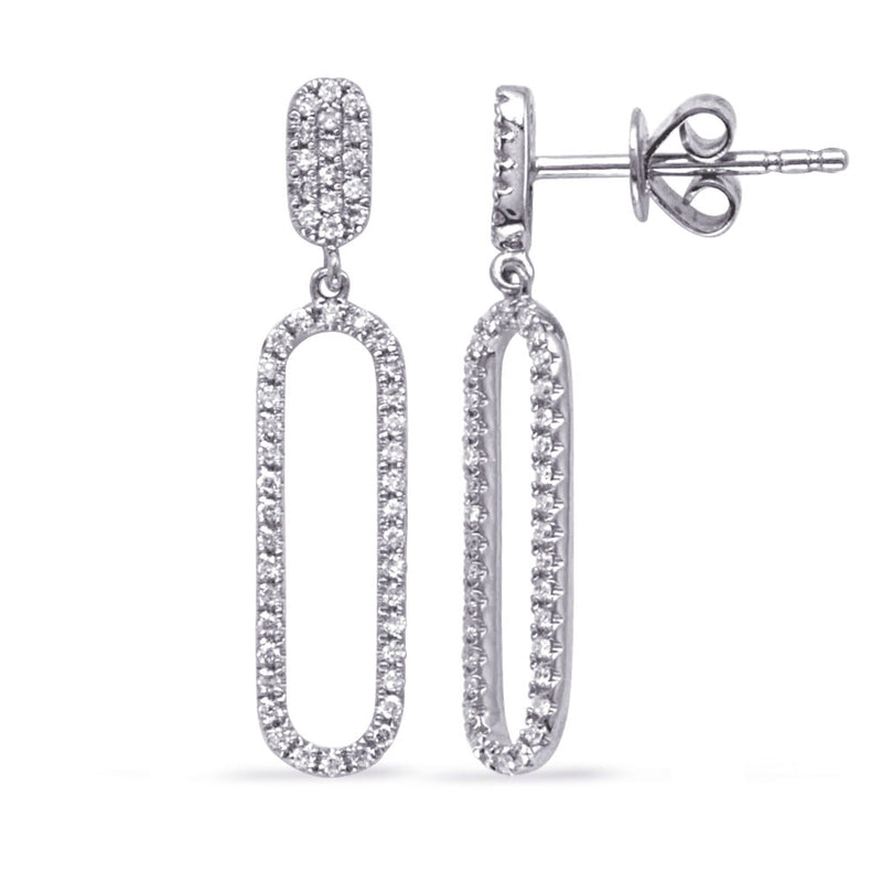 White  Gold Diamond Earring - E8149WG