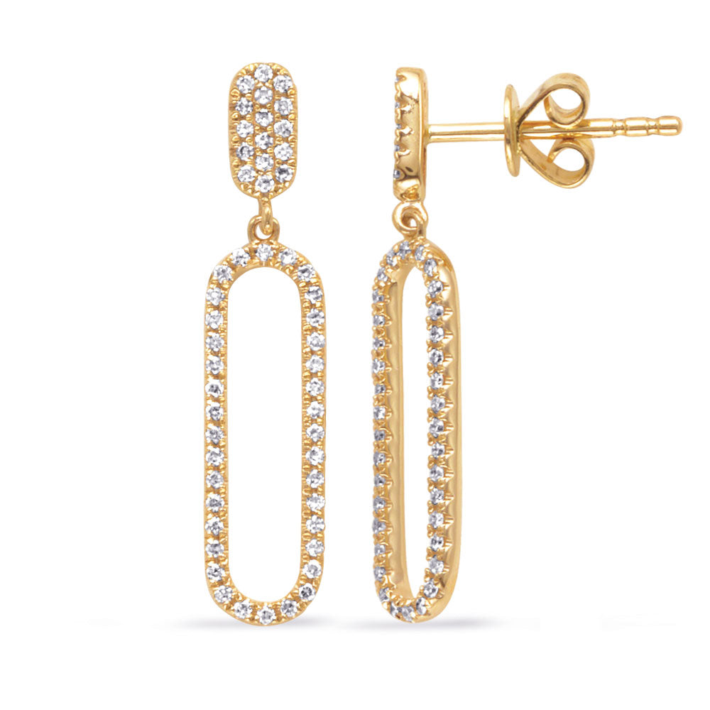 Yellow Gold Diamond Earring - E8149YG