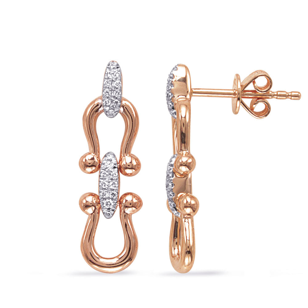 Rose Gold Diamond Earring - E8150RG