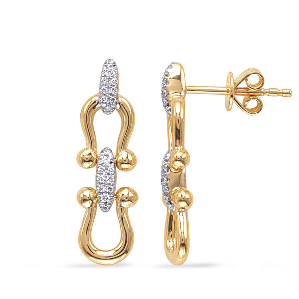 Yellow Gold Diamond Earring - E8150YG