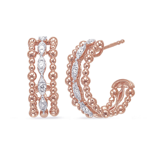 Rose Gold Diamond Earring - E8151RG