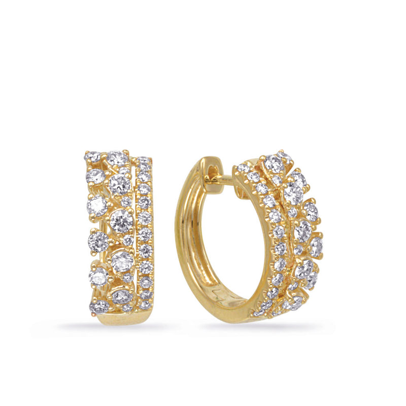 Yellow Gold Diamond Earring - E8154YG