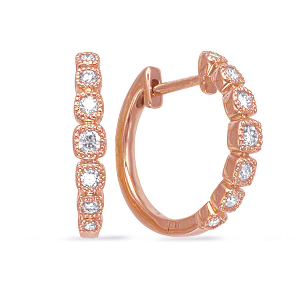 Rose Gold Diamond Earring - E8155RG