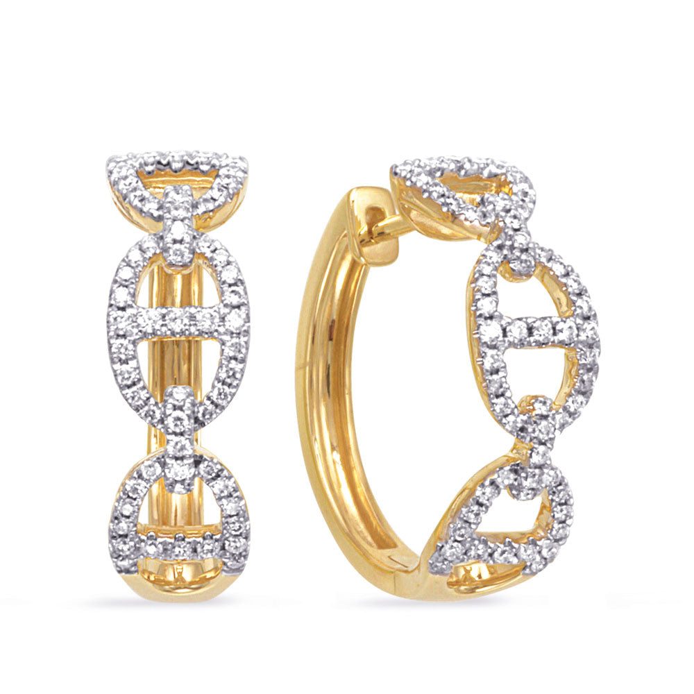 Yellow Gold Diamond Earring - E8156YG