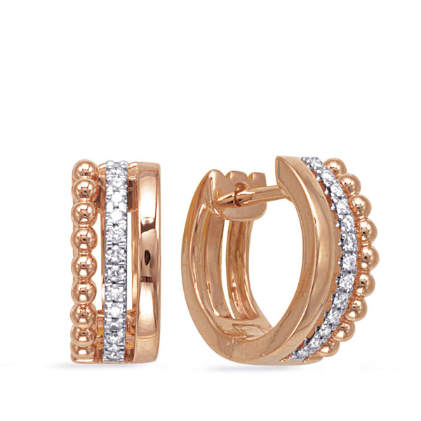 Rose Gold Diamond Earring - E8157RG