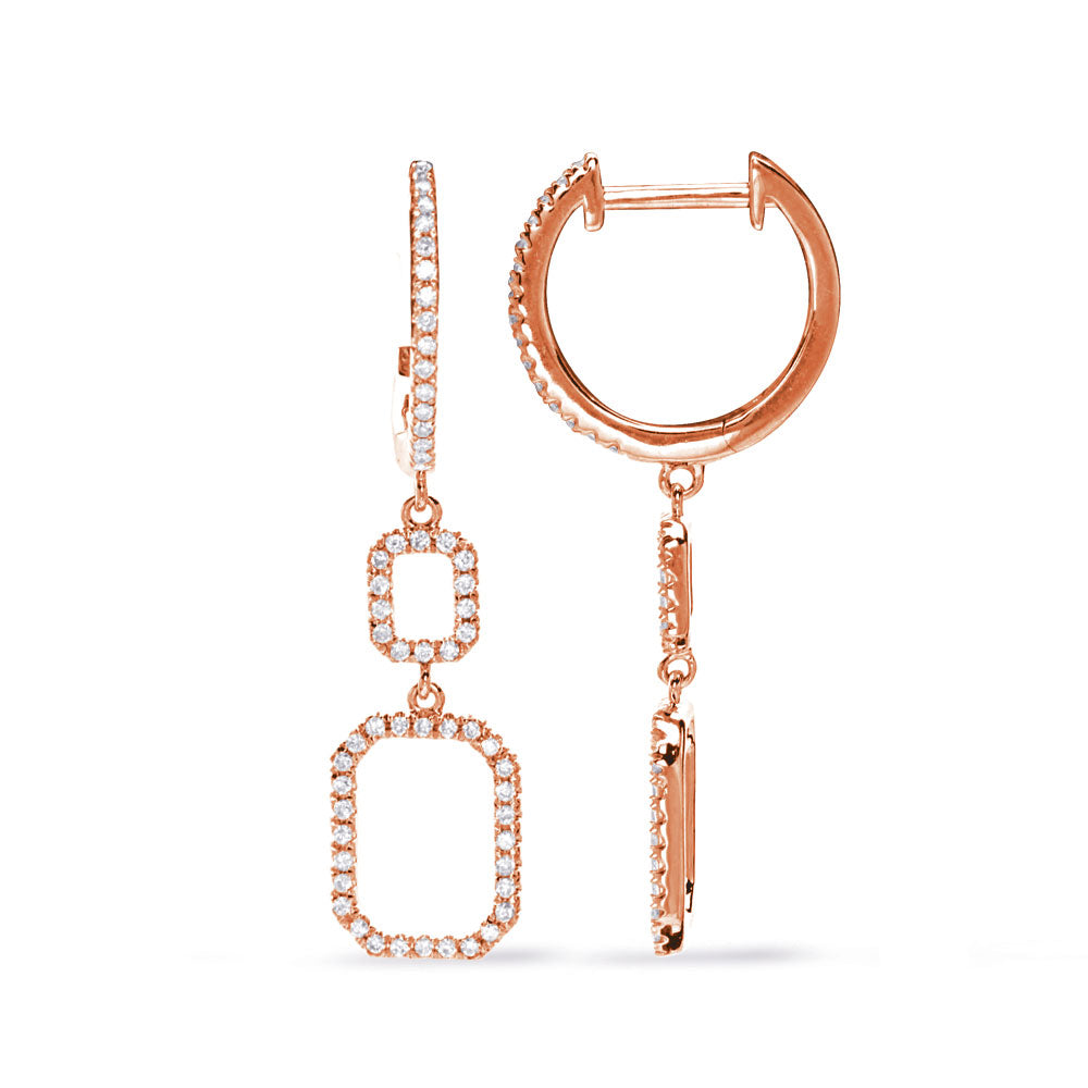 Rose Gold Diamond Earring - E8158RG