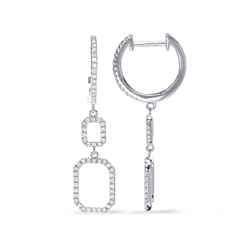 White Gold Diamond Earring - E8158WG