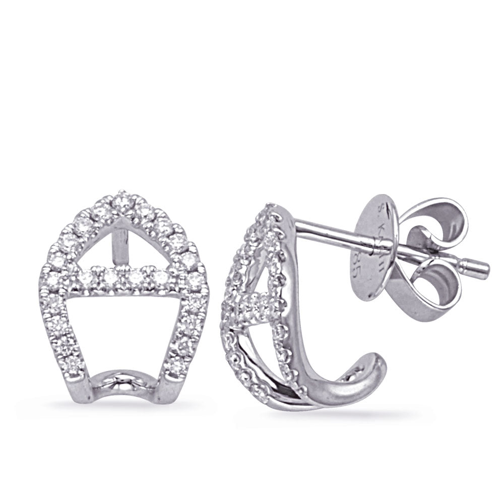 White Gold Diamond Earring - E8161WG