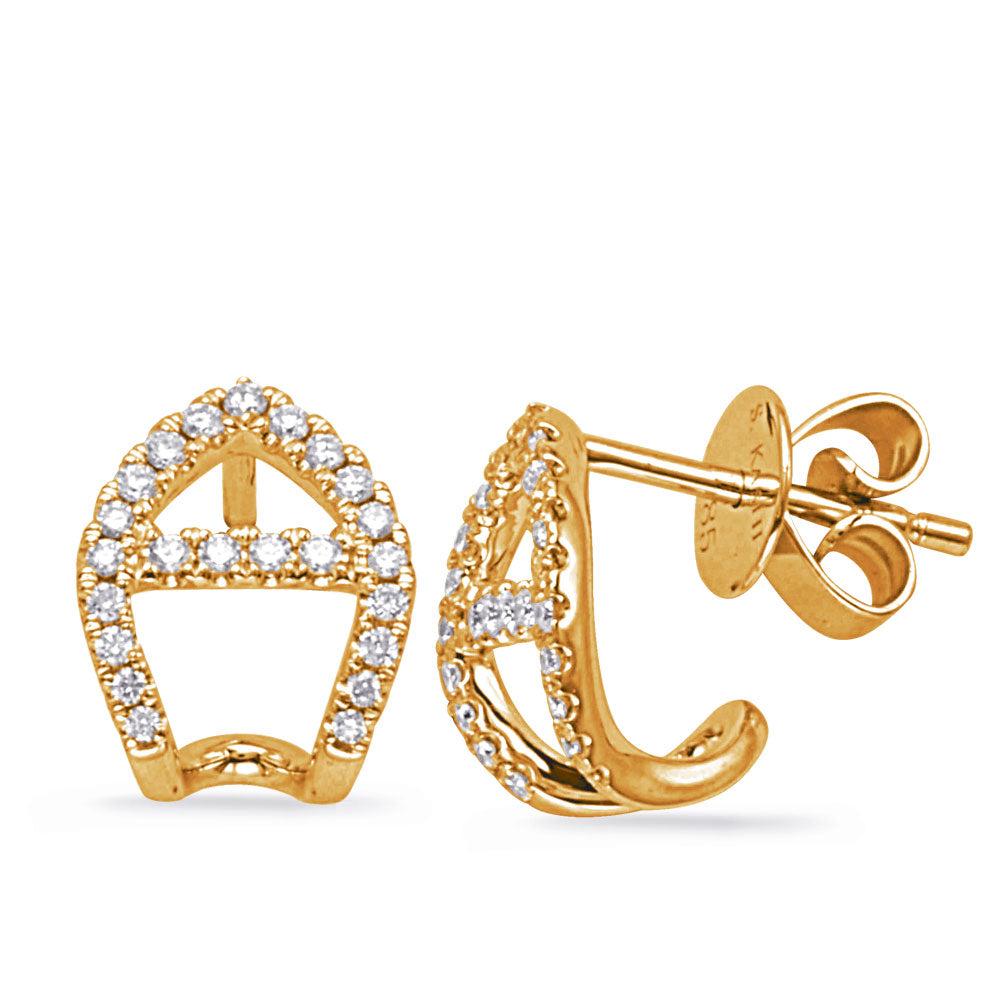 Yellow Gold Diamond Stud Earring - E8161YG