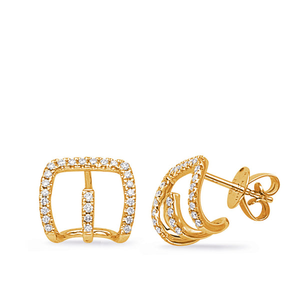 Yellow Gold Diamond Earring - E8162YG