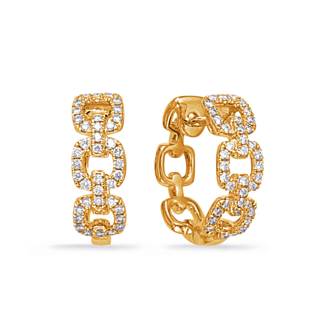 Yellow Gold Diamond Earring - E8163YG