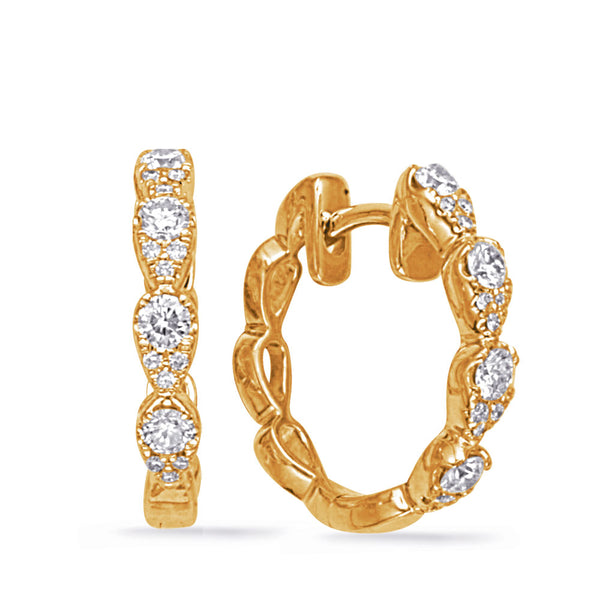 Yellow Gold Diamond Earring - E8164YG