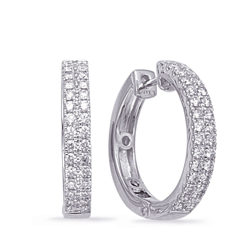 White Gold Diamond Earring - E8165WG