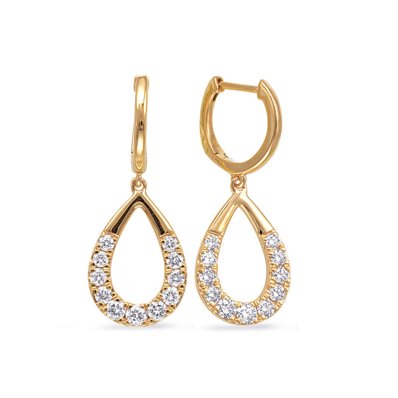 Yellow Gold Diamond Earring - E8173YG