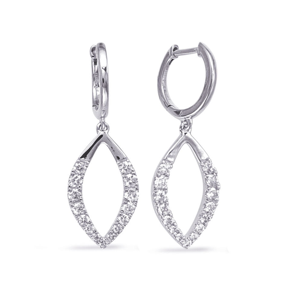 White  Gold Diamond Earring - E8174WG
