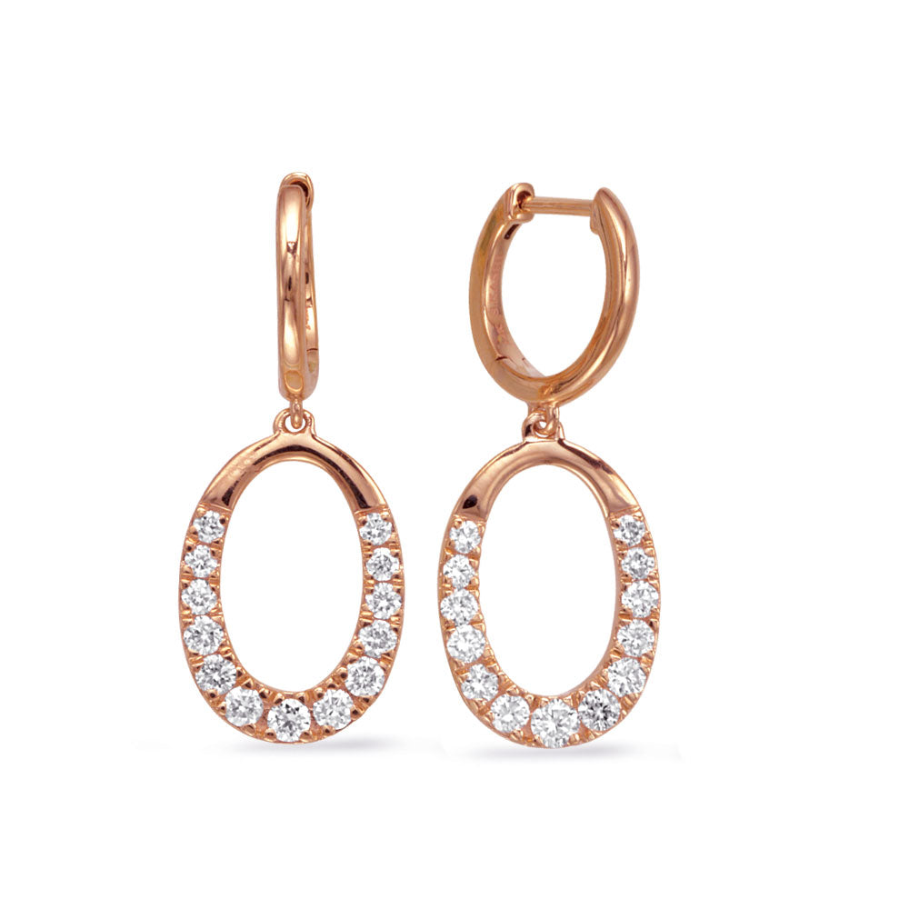 Rose  Gold Diamond Earring - E8175RG