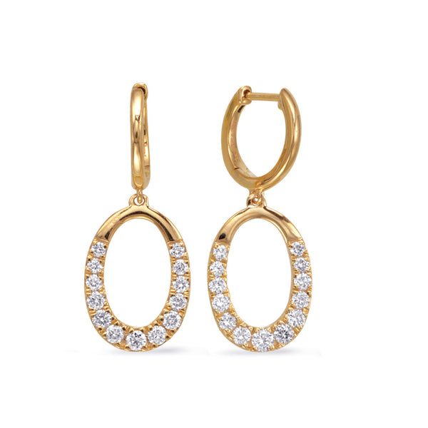 Yellow Gold Diamond Earring - E8175YG