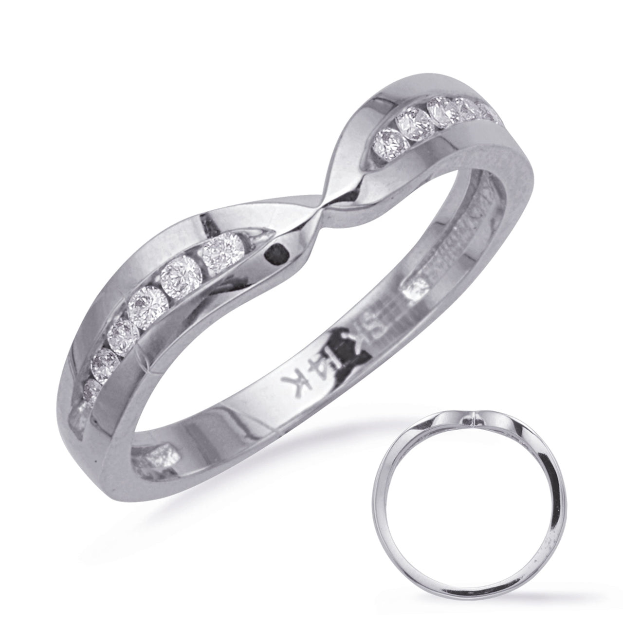 White Gold Matching Band - EN0134-BWG
