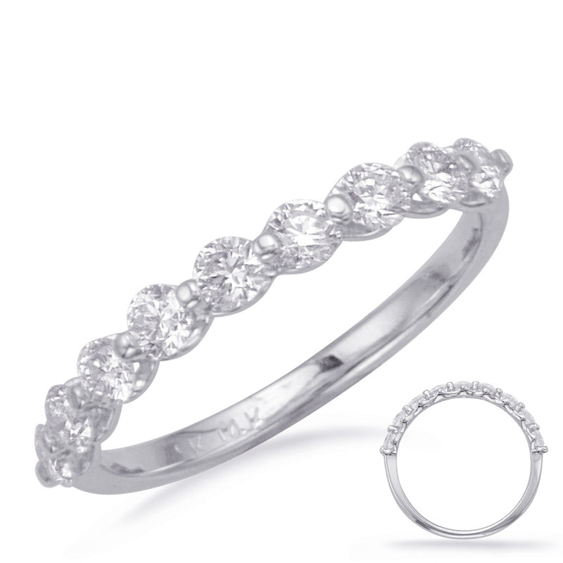 White Gold Wedding Band - EN1708-BWG