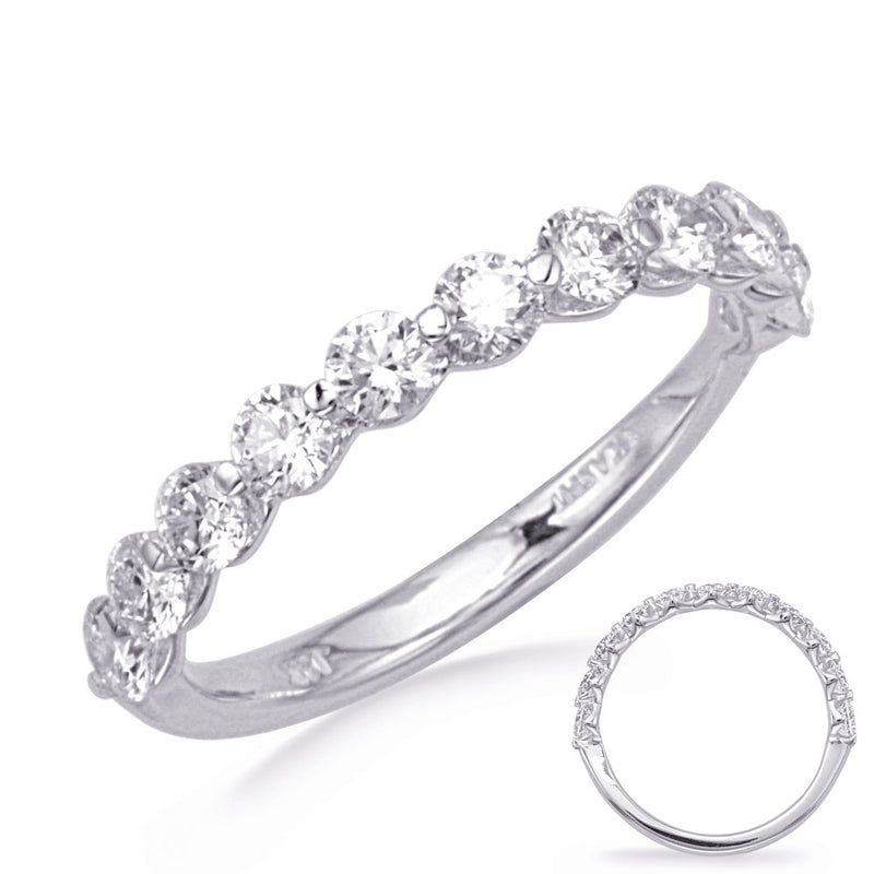 White Gold Wedding Band - EN1718-BWG