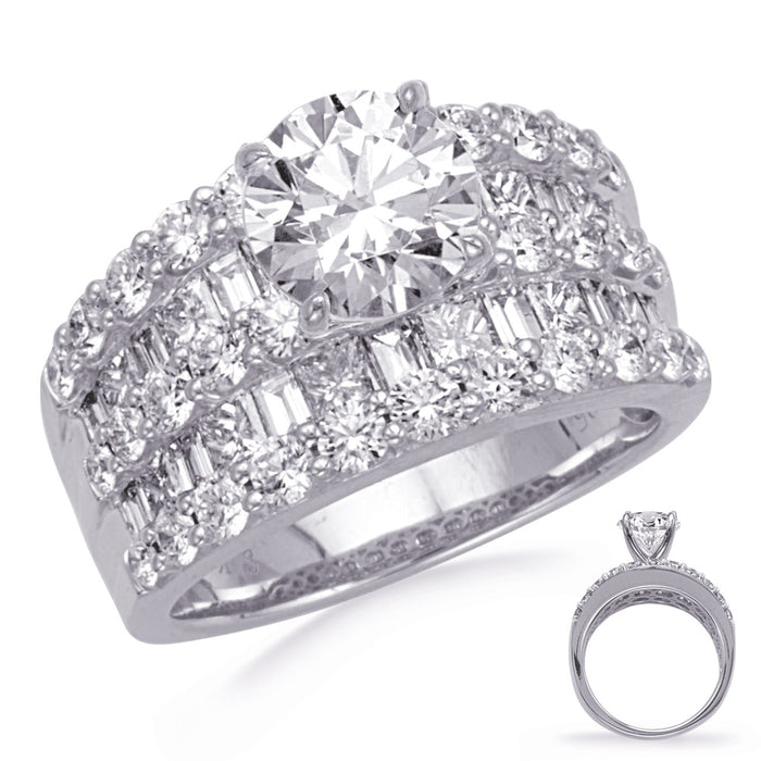 White Gold Diamond Engagement Ring - EN3795-2WG