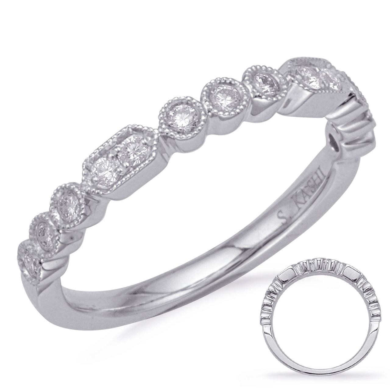White Gold Diamond Fashion Ring - EN4723-BWG