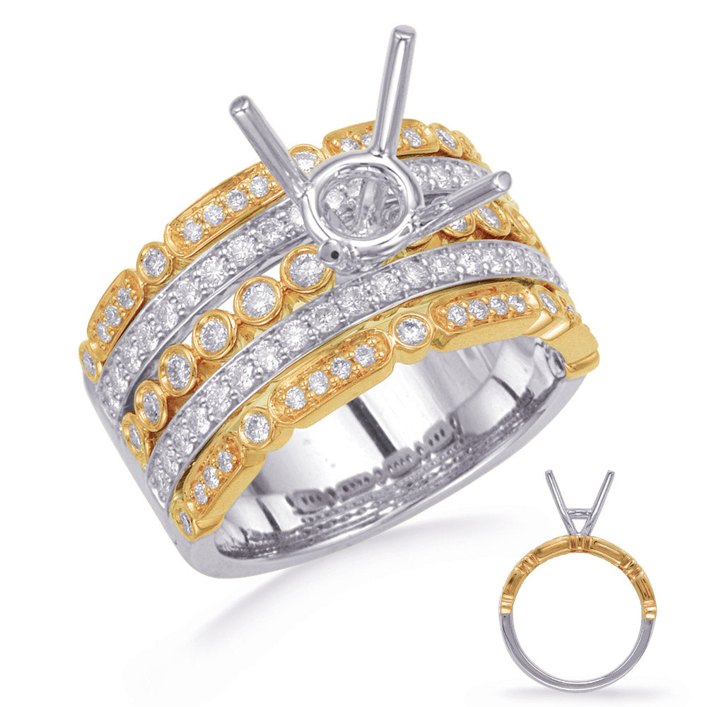 Yellow & White Gold Engagement Ring - EN4732-15YW