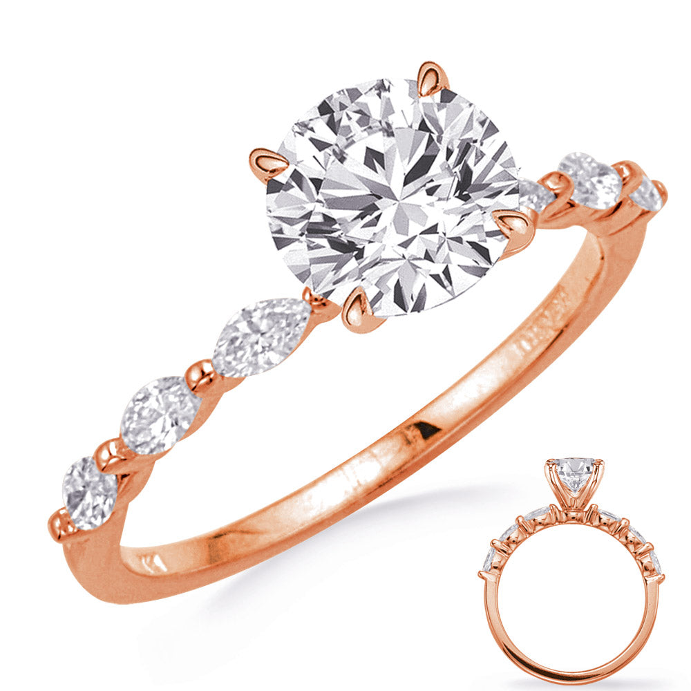 Rose Gold Marquise Engagement Ring - EN4771-3.8MRG