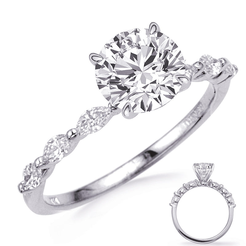 White Gold Marquise Engagement Ring - EN4771-3.8MWG